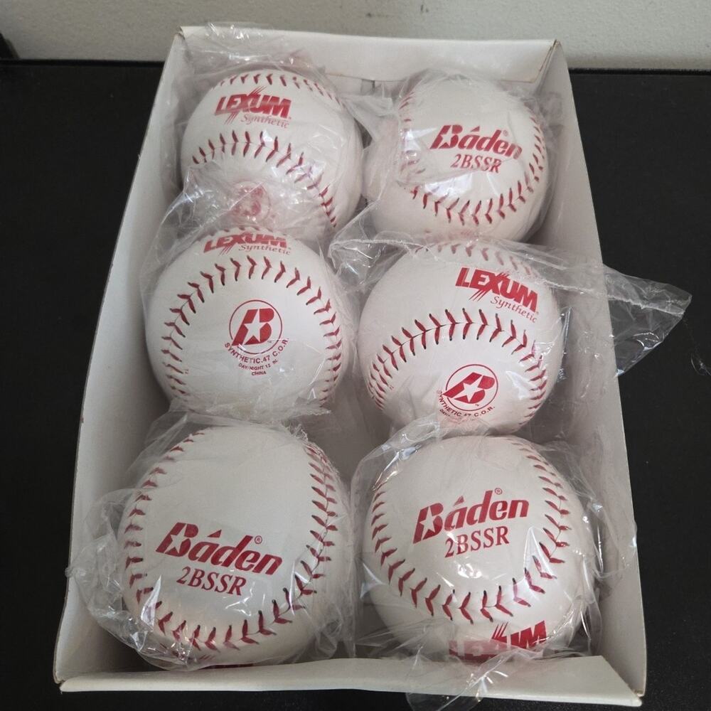 Lot of 6 Baden Lexum 12" Fastpitch Softball 2BSSR .47 C.O.R.